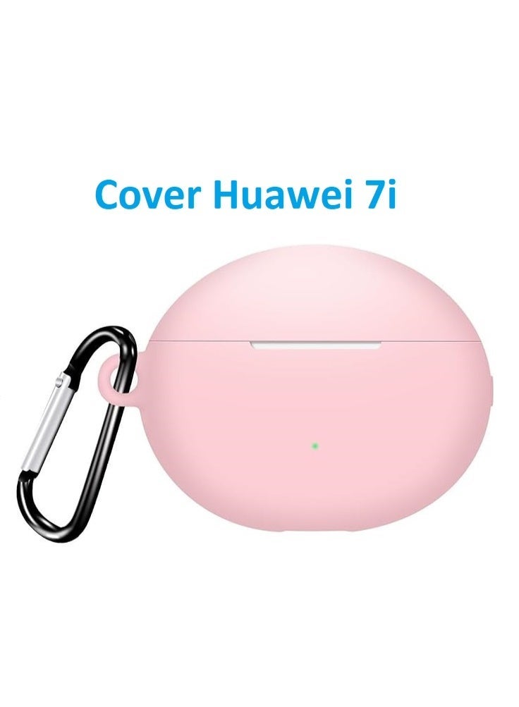 غطاء سيليكون لسماعات هواوي فري بودز 7i - بينك - Image 1